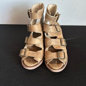 FreeBird open toed sandals, size us 9, tan colored